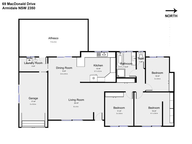 26 Mayfield Avenue, Armidale NSW 2350 Floorplan