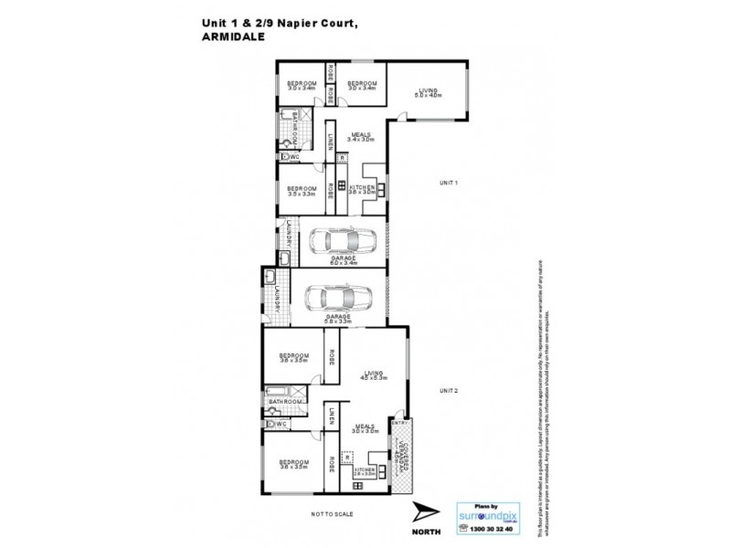 1 & 2/9 Napier Court, Armidale NSW 2350 Floorplan
