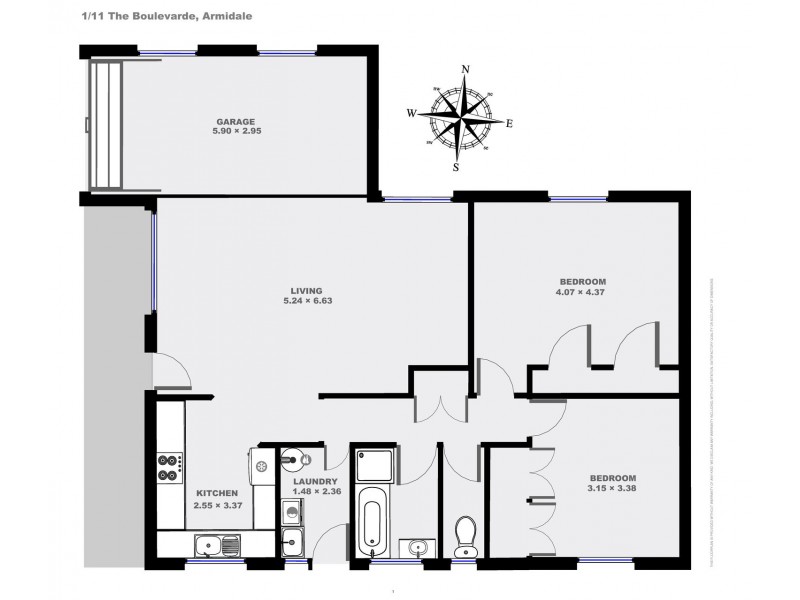 1/11 The Boulevarde, Armidale NSW 2350 Floorplan