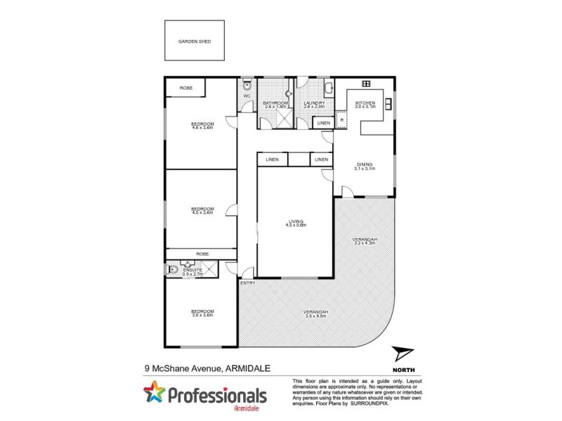 9 McShane Avenue, Armidale NSW 2350 Floorplan