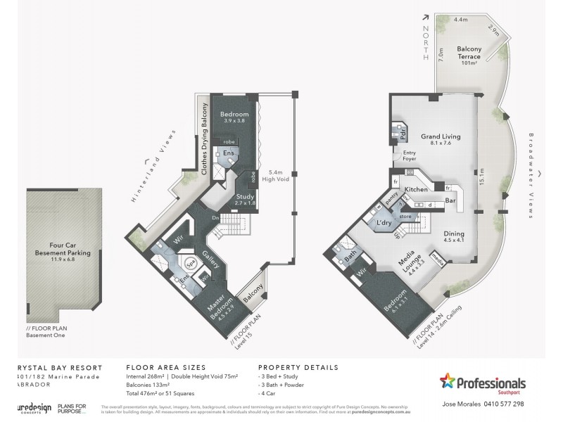 1401/182 Marine Parade, Labrador QLD 4215 Floorplan