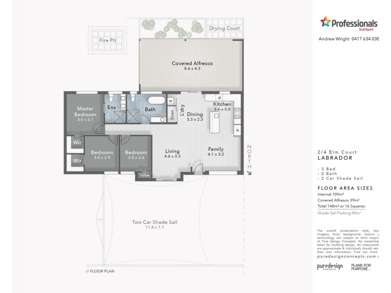2/4 Elm Court, Labrador QLD 4215 Floorplan