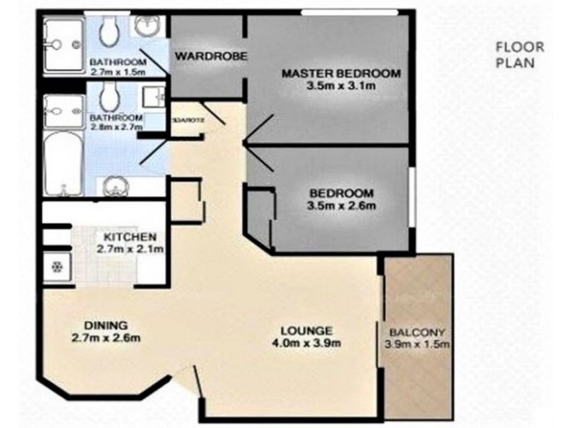 247/35 Palm Avenue, Surfers Paradise QLD 4217 Floorplan