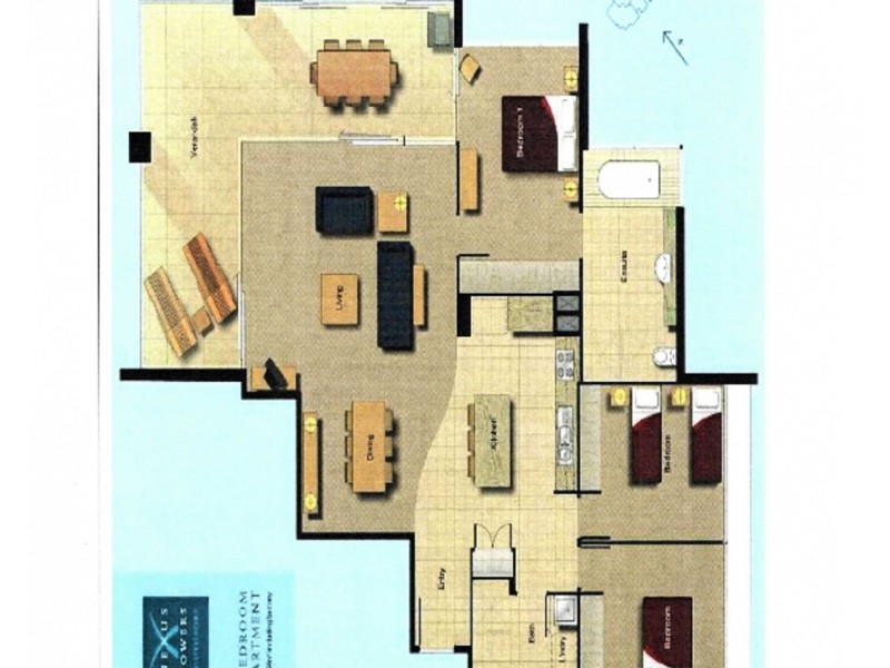 111/105 Scarborough Street, Southport QLD 4215 Floorplan