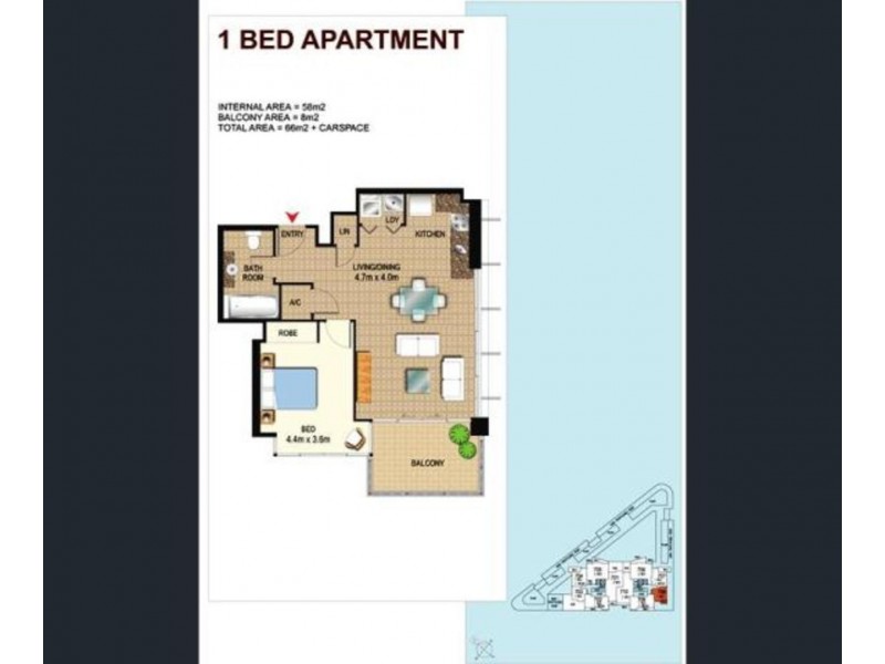 1408/1 Como Crescent, Southport QLD 4215 Floorplan