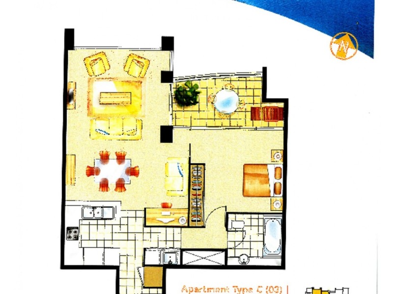 1903/50 marine Parade, Southport QLD 4215 Floorplan