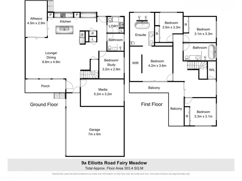 9 Elliotts Road, Fairy Meadow NSW 2519 Floorplan