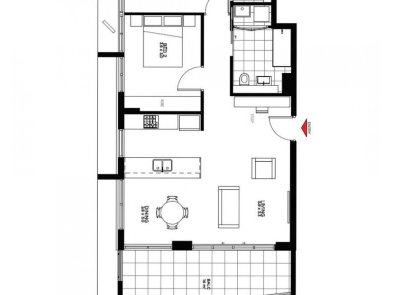 1504/15 Railway Parade, Wollongong NSW 2500 Floorplan