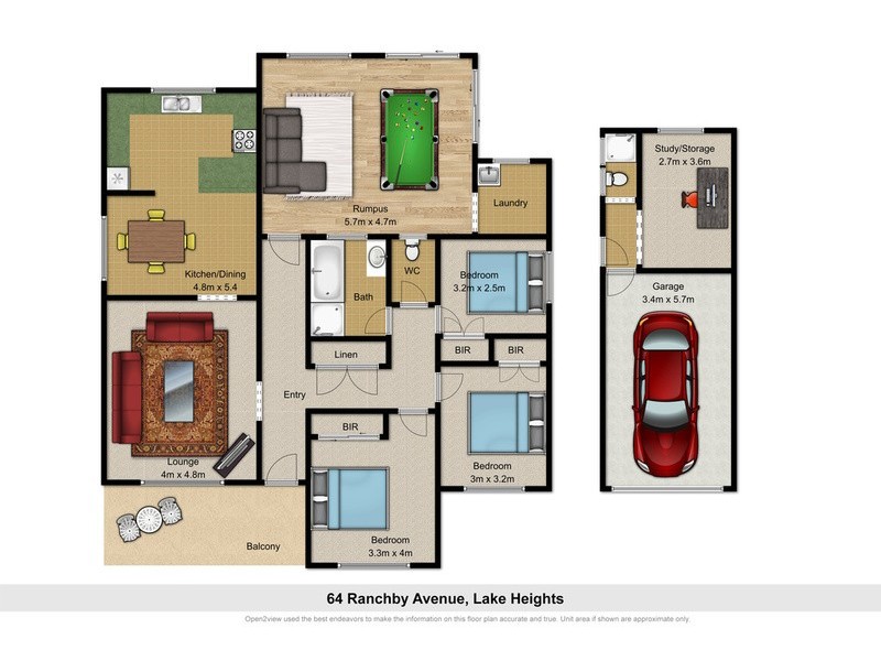 64 Ranchby Avenue, Lake Heights NSW 2502 Floorplan