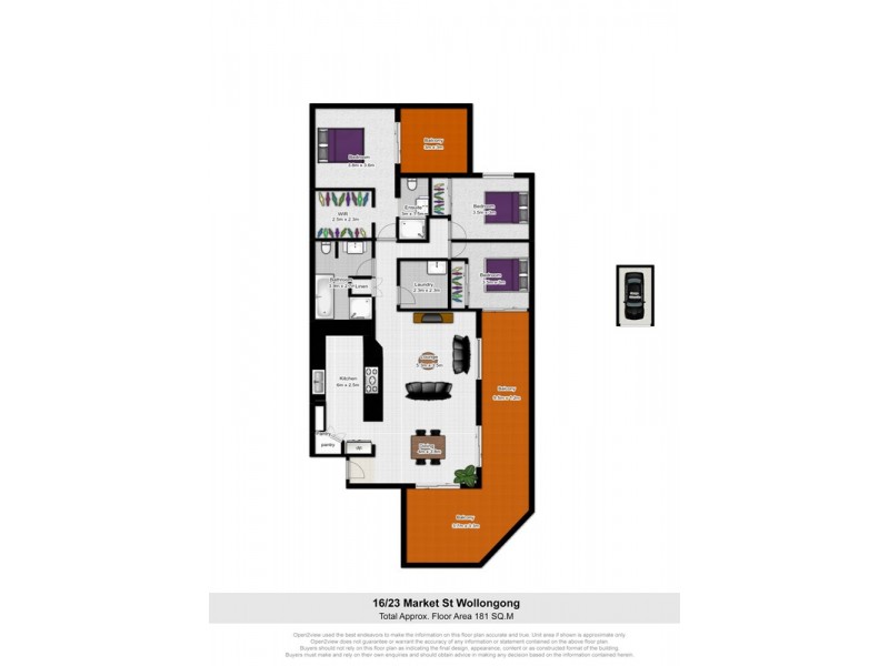16/23 Market Street, Wollongong NSW 2500 Floorplan