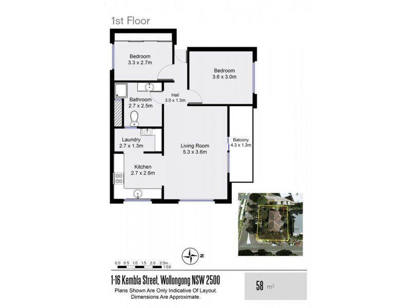 1/16 Kembla Street, Wollongong NSW 2500 Floorplan