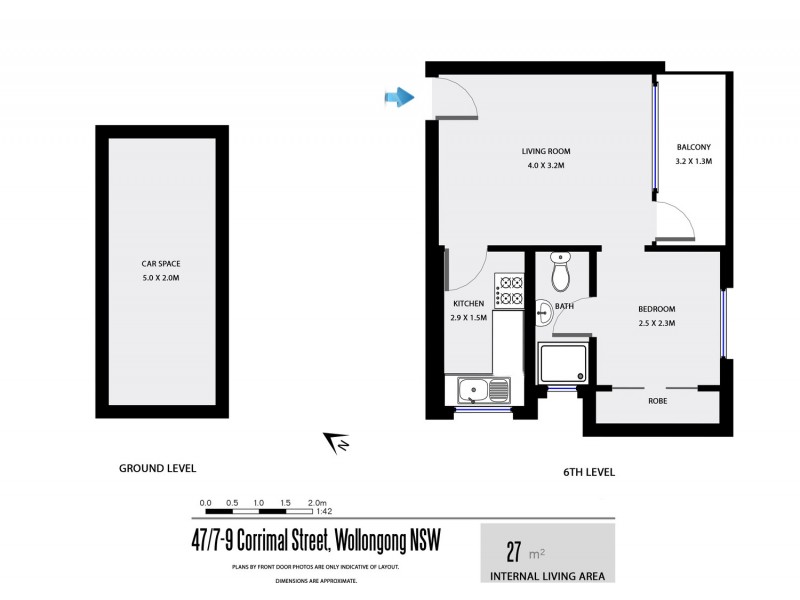 47/7-9 Corrimal Street, Wollongong NSW 2500 Floorplan