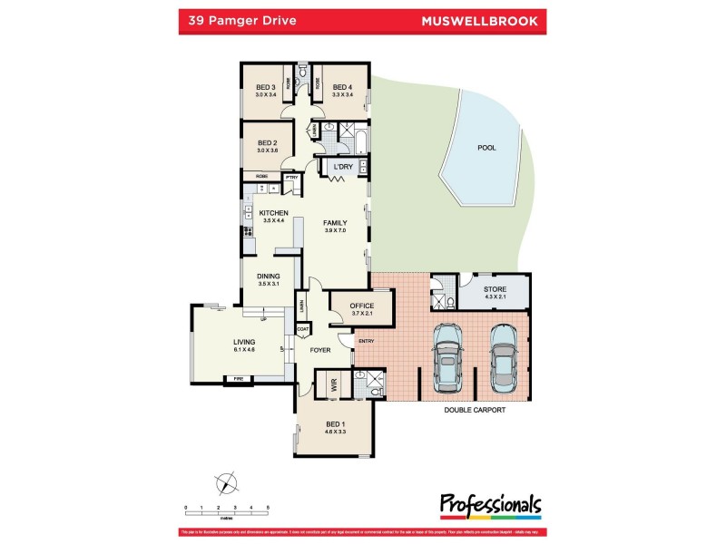 39 Pamger Drive, Muswellbrook NSW 2333 Floorplan