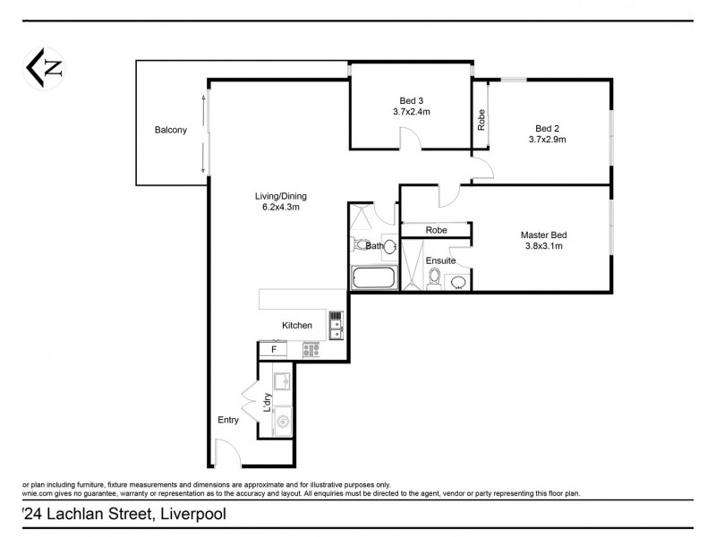 33/24 Lachlan Street, Liverpool NSW 2170 Floorplan