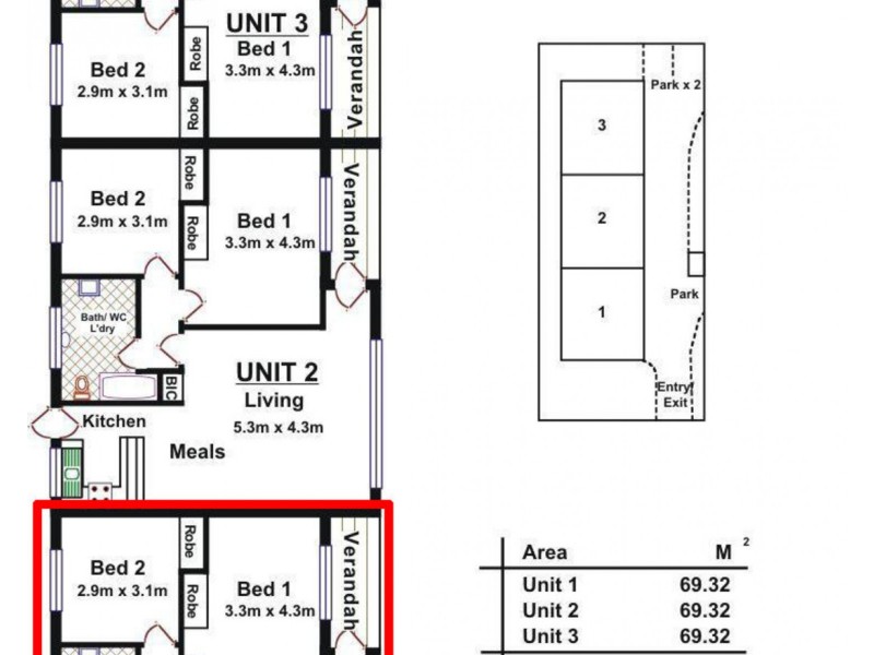 1/294 Main South Road, Morphett Vale SA 5162 Floorplan