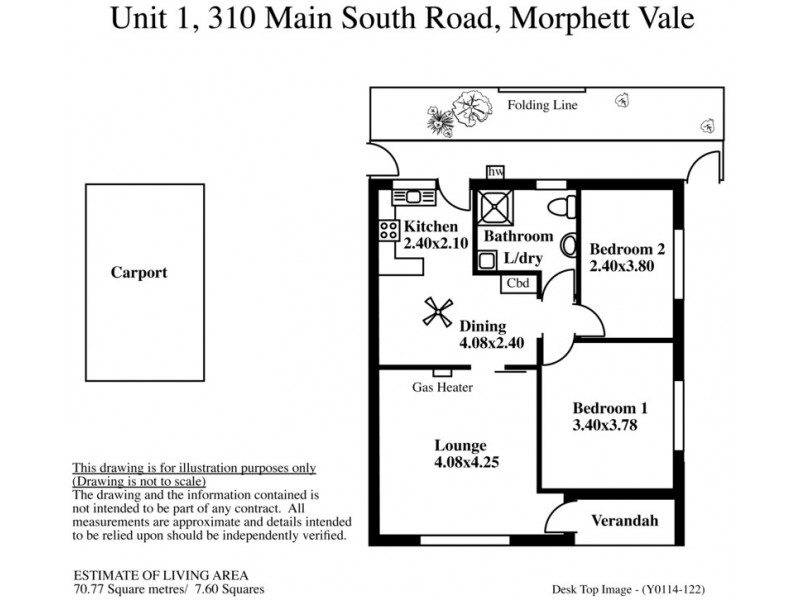 1/301 Main South Road, Morphett Vale SA 5162 Floorplan