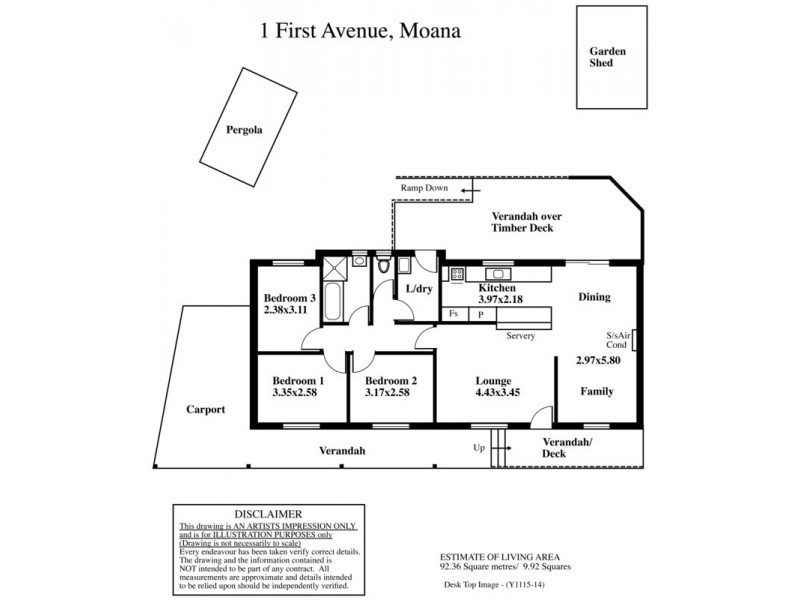 1 First Avenue, Moana SA 5169 Floorplan