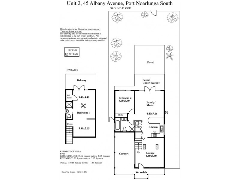1/45 Albany Avenue, Port Noarlunga South SA 5167 Floorplan