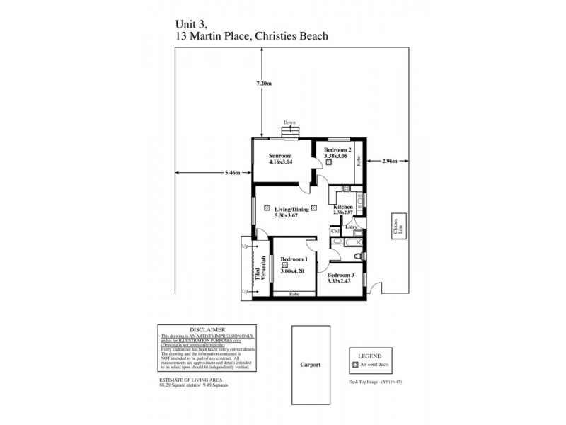 3/13 Martin Place, Christies Beach SA 5165 Floorplan