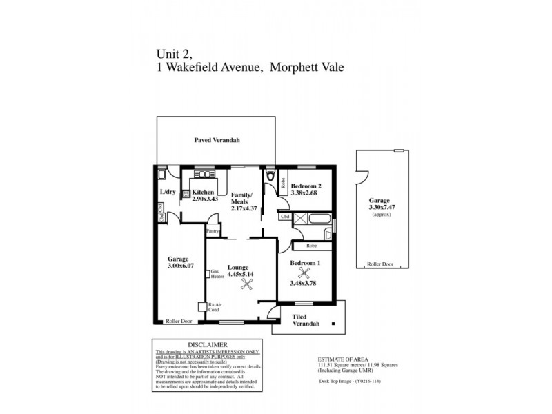 2/1 Wakefield Avenue, Morphett Vale SA 5162 Floorplan