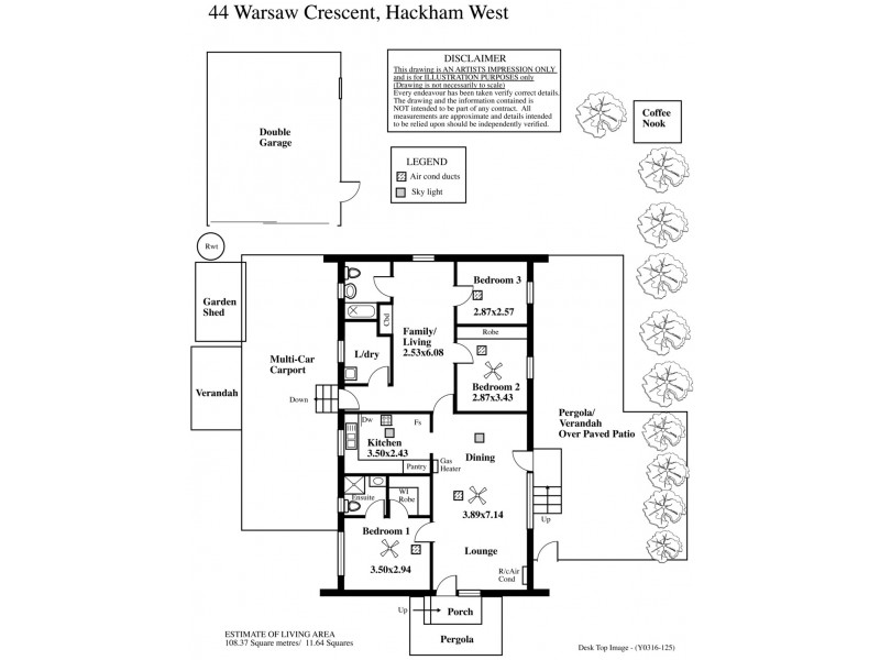 44 Warsaw Crescent, Hackham West SA 5163 Floorplan