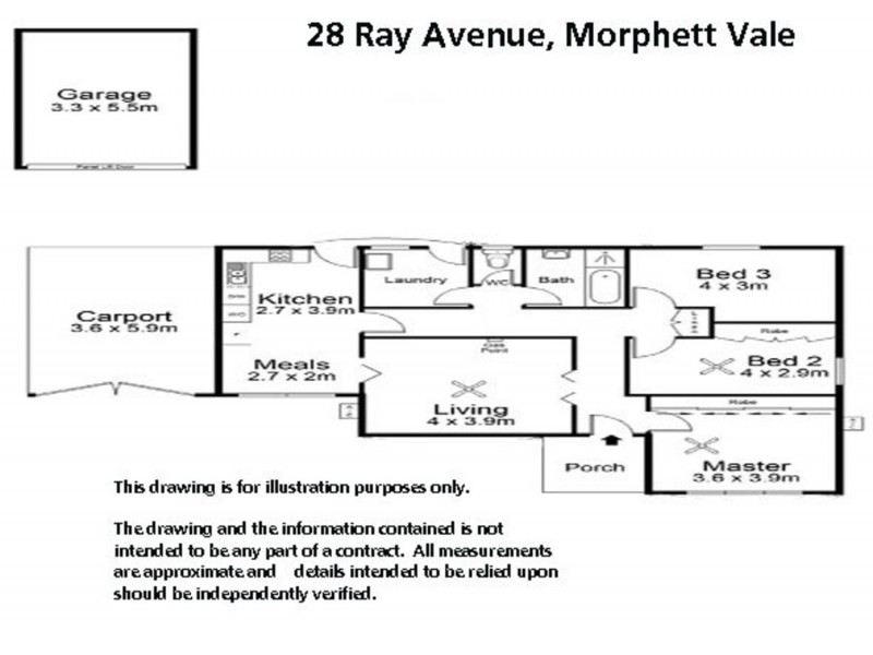 28 Ray Avenue, Morphett Vale SA 5162 Floorplan