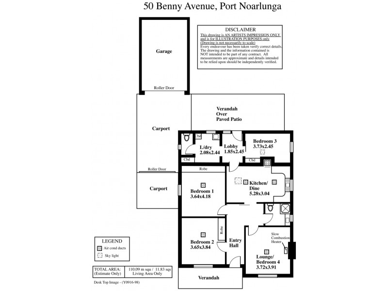 50 Benny Avenue, Port Noarlunga SA 5167 Floorplan