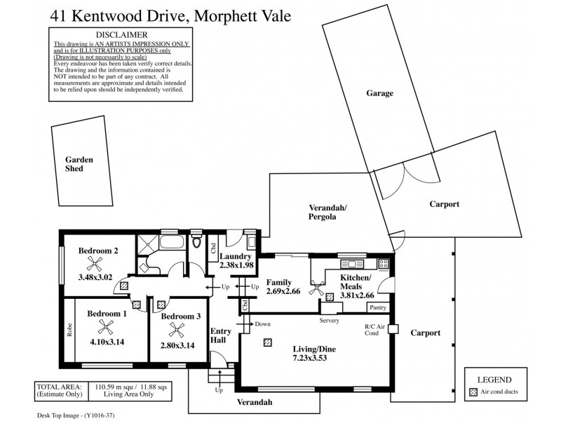 41 Kentwood Road, Morphett Vale SA 5162 Floorplan