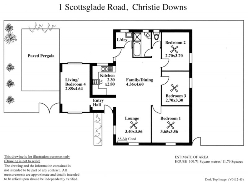 1 Scottsglade Road, Christie Downs SA 5164 Floorplan