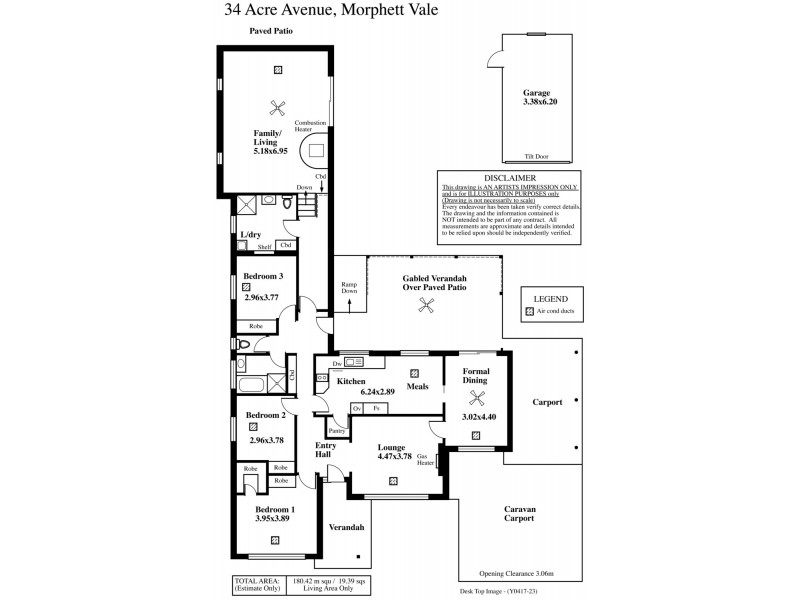34 Acre Avenue, Morphett Vale SA 5162 Floorplan