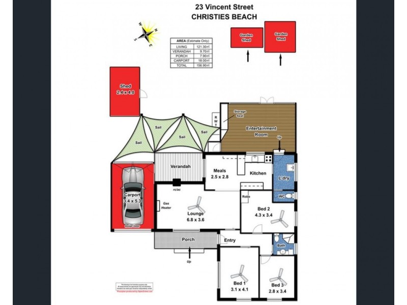 23 Vincent Street, Christies Beach SA 5165 Floorplan