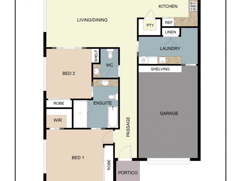 2/20 O’Neill Street, North Bendigo VIC 3550 Floorplan