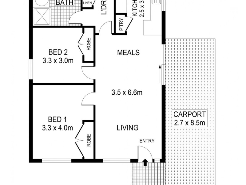 1/44 Wade Street, Golden Square VIC 3555 Floorplan