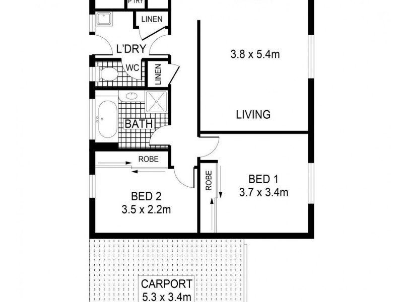 2/20 Glencoe Street, Kennington VIC 3550 Floorplan
