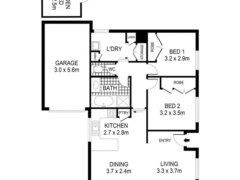 1/218 High Street, Kangaroo Flat VIC 3555 Floorplan
