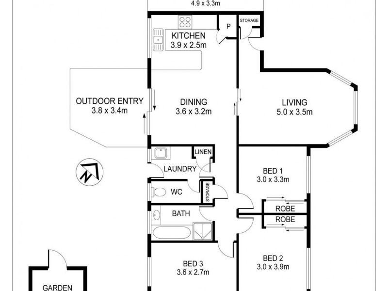 2 Lockwood Mews, Kangaroo Flat VIC 3555 Floorplan