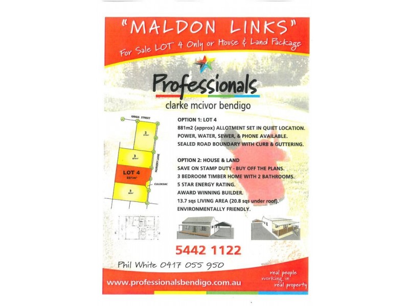 Lot 4 Nursery Lane, Maldon VIC 3463