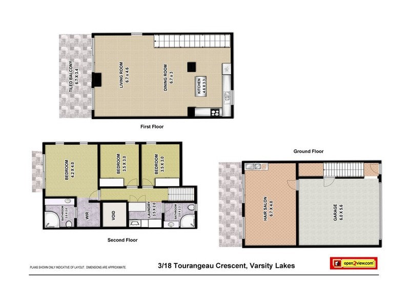 1/18 Tourangeau Crescent, Varsity Lakes QLD 4227 Floorplan