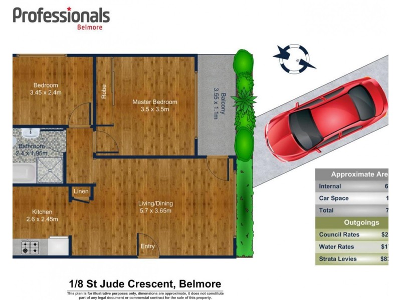 1/8 St Jude Crescent, Belmore NSW 2192 Floorplan