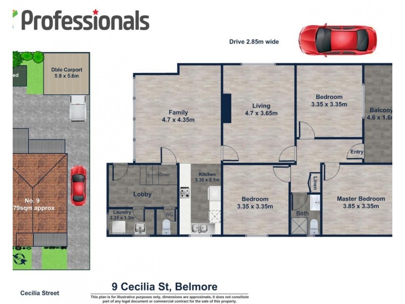 9 Cecilia Street, Belmore NSW 2192 Floorplan