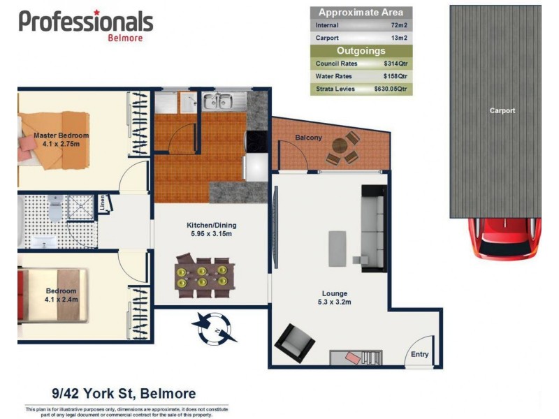 9/42 York Street, Belmore NSW 2192 Floorplan
