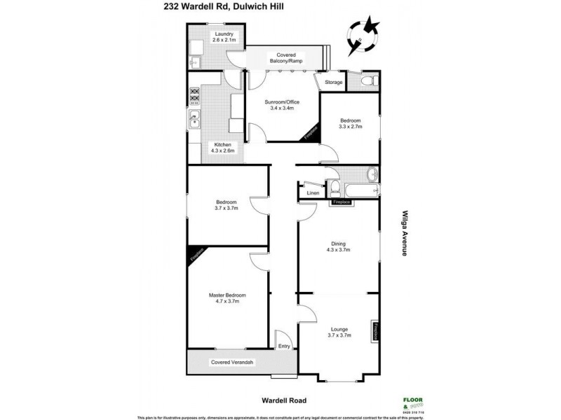 232 Wardell Road, Dulwich Hill NSW 2203 Floorplan