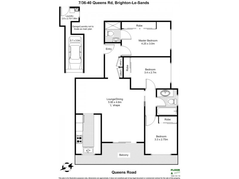 7/36-40 Queens Road, Brighton-le-sands NSW 2216 Floorplan