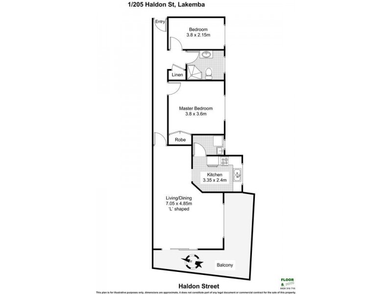 1/205 Haldon Street, Lakemba NSW 2195 Floorplan