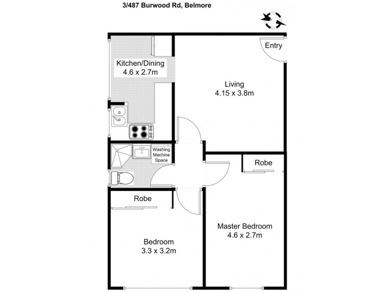 3/487 Burwood Road, Belmore NSW 2192 Floorplan