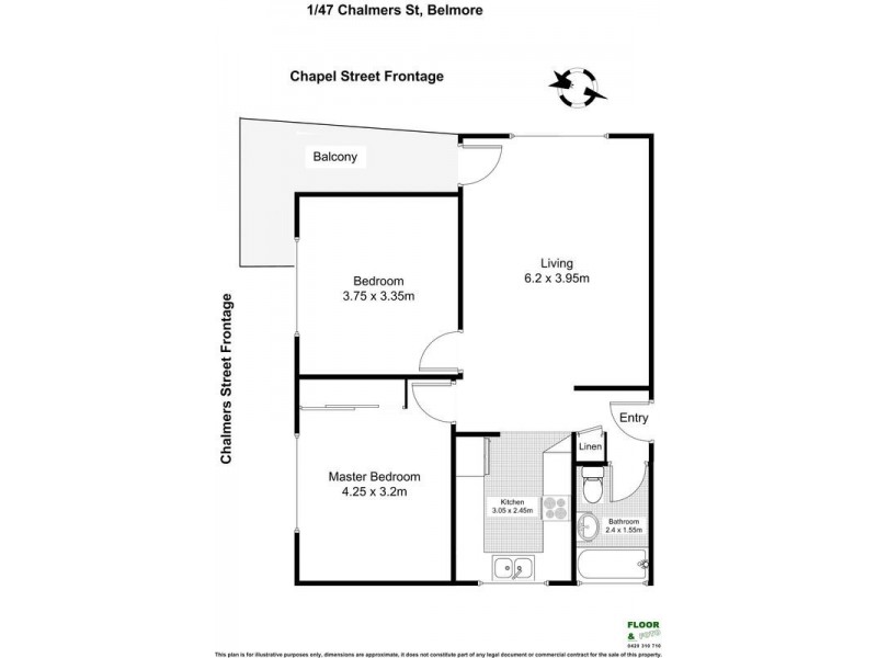 1/47 Chalmers Street, Belmore NSW 2192 Floorplan