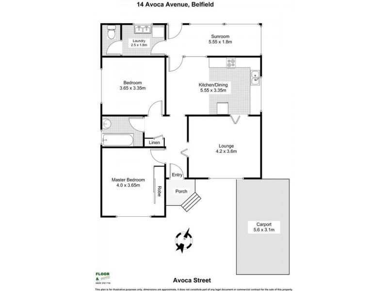 14 Avoca Avenue, Belfield NSW 2191 Floorplan