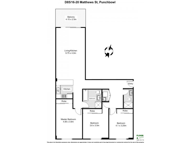 D85/20 Matthews Street, Punchbowl NSW 2196 Floorplan
