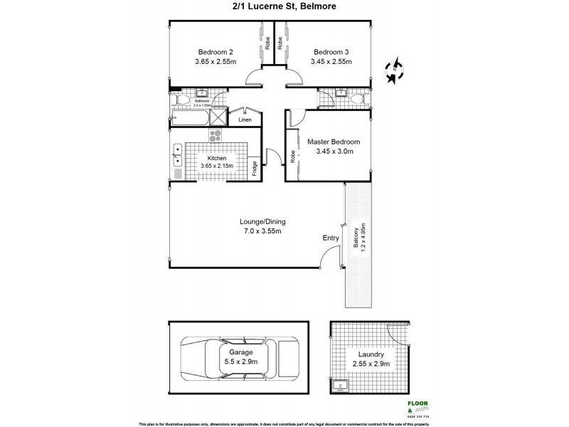 2/1 Lucerne Street, Belmore NSW 2192 Floorplan