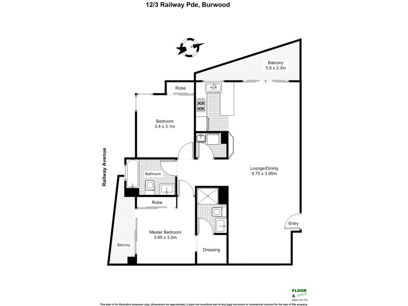 12/3 Railway Parade, Burwood NSW 2134 Floorplan